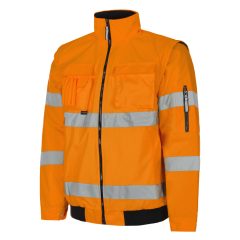   AGINOLA fényvisszaverő kabát 2 az 1-ben, narancssárga 2XL