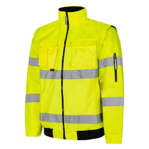 AGINOLA fényvisszaverő kabát 2 az 1-ben, sárga XL