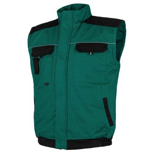 PRIMO bélelt mellény, zöld-fekete 2XL