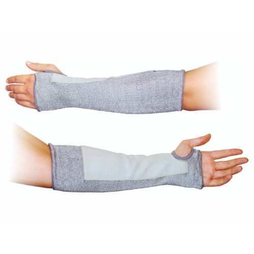 Lartech Leather 350 mm légáteresztő és elasztikus vágásálló karvédő bőrrel és hüvelykujjnyílással