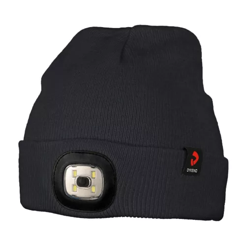 ALAPOX LED láthatósági bélelt sapka LED-es fejlámpával fekete