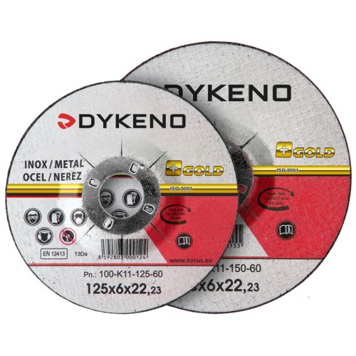 Csiszolókorong 150x6x22,23, acél, rozsdamentes acél