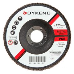   Kúpos lamellás tárcsa 115 x 22 P80, acél, rozsdamentes acél