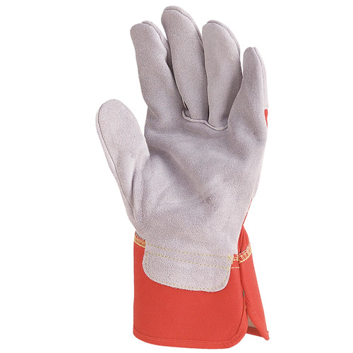 BŐRKESZTYŰ, SZÜRKE MARHAHASÍTÉK/PIROS VÁSZON KÉZHÁT_8(csgt)