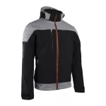 BANJO FEKETE/SZÜRKE SOFTSHELL DZSEKI, NARANCS CIPZÁR_3XL