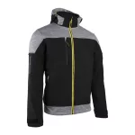 BANJO FEKETE/SZÜRKE SOFTSHELL DZSEKI, LIME CIPZÁR_M