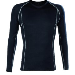BODYWARMER FEKETE JÉGERFELSŐ, HOSSZÚ UJJÚ, RUGALMAS_L
