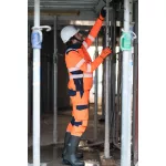 FLAKE FLUO NARANCS/SÖTÉTKÉK THERMO DZSEKI_S