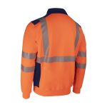 FRISS FLUO NARANCS/SÖTÉTKÉK PULÓVER_L