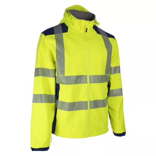 NEBULO FLUO SÁRGA/SÖTÉTKÉK SOFTSHELL KABÁT_S