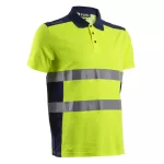 OKI FLUO SÁRGA/SÖTÉTKÉK RÖVID UJJÚ GALLÉROS PÓLÓ_XL