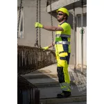 OKI FLUO SÁRGA/SÖTÉTKÉK RÖVID UJJÚ GALLÉROS PÓLÓ_XL