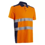 OKI FLUO NARANCS/SÖTÉTKÉK RÖVID UJJÚ GALLÉROS PÓLÓ_S