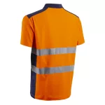 OKI FLUO NARANCS/SÖTÉTKÉK RÖVID UJJÚ GALLÉROS PÓLÓ_XL