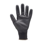 FEKETE PRECÍZIÓS POLIÉSZTER KESZTYŰ, PU MÁRTOTT TENYÉRREL_8