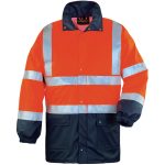 Fluo naran/kék PU  esőkabát_XL