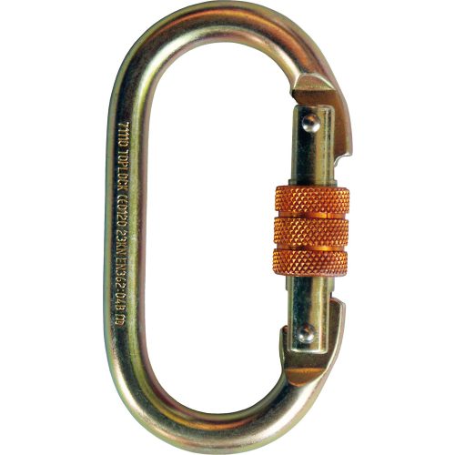 Toplock karabiner, csavarmenetes (st)