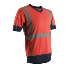 KOMO HI-VIZ PIROS RÖVID UJJÚ PÓLÓ_3XL