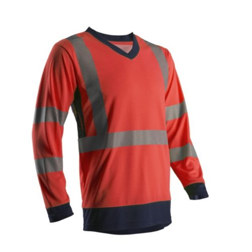 Suno hi-viz piros hosszú ujjú póló_2xl