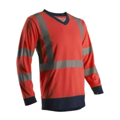 SUNO HI-VIZ PIROS HOSSZÚ UJJÚ PÓLÓ_3XL