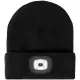 Téli kötött akril sapka LED fénnyel, fekete