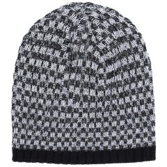  Akril kötött kétrétegű szürke melánz téli sapka