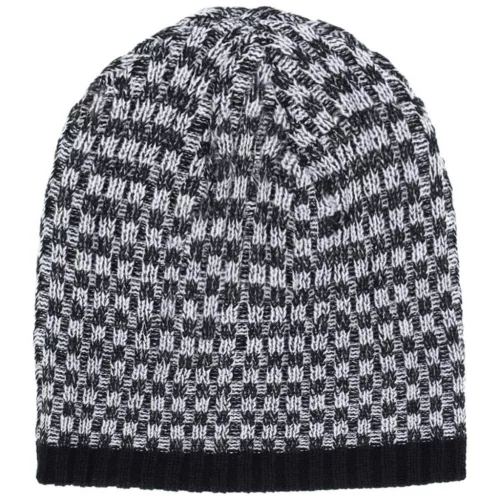  Akril kötött kétrétegű szürke melánz téli sapka