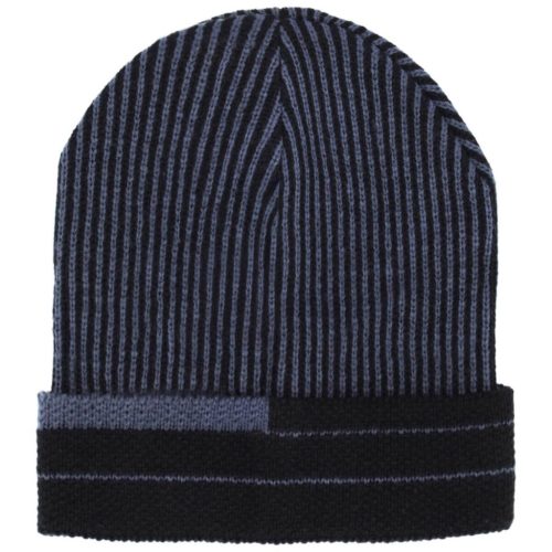  Kötött akril téli sapka fekete/szürke