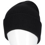  Kötött akril téli sapka, fekete