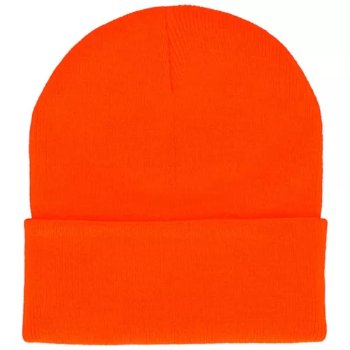 Kötött akril téli sapka narancs neon