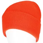 Kötött akril téli sapka narancs neon