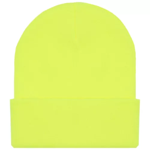  Kötött akril téli sapka sárga neon
