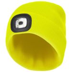 Téli sapka akril kötött LED sárga