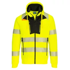 DX4 Hi-Vis cipzáras kapucnis pulóver