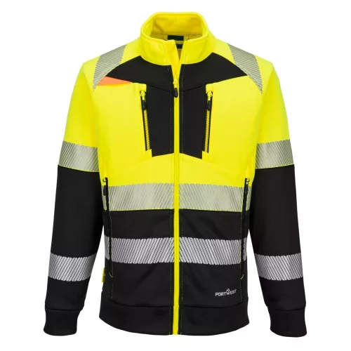 DX4 Hi-Vis 1. osztályú tölcsér nyakú cipzáras pulóver 