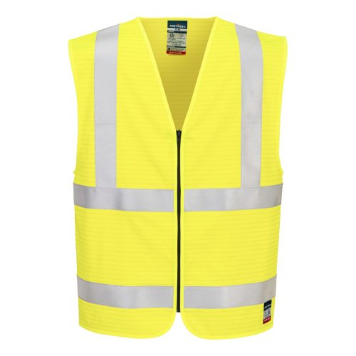 Bizflame Hi-Vis FR cipzáras jól láthatósági mellény