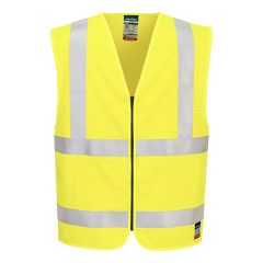 Bizflame Hi-Vis FR cipzáras jól láthatósági mellény