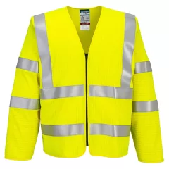 Bizflame Hi-Vis FR hosszú ujjú cipzáras mellény