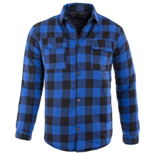  Bélelt flanel ing, kék, méret L