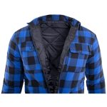  Bélelt flanel ing, kék, méret L