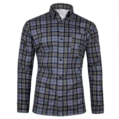  Flanell kockás ing, szürke, méret M