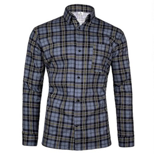  Flanell kockás ing, szürke, méret M