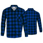  Flanel ing, kék, méret S