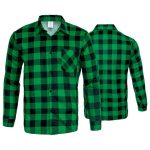  Flanel ing, zöld, méret L