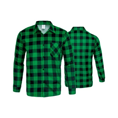  Flanel ing, zöld, méret XL