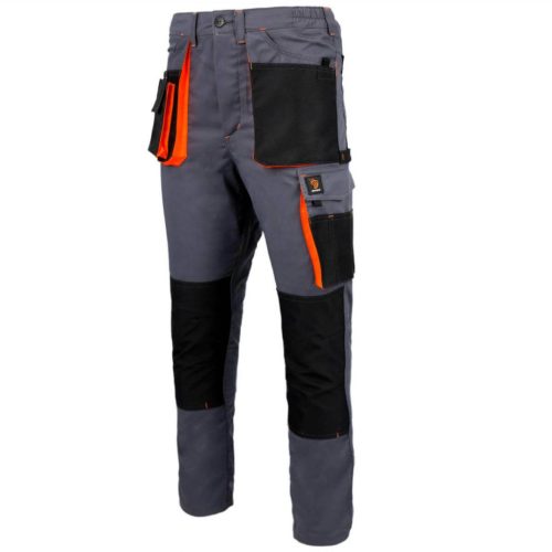 Proman stretch 250-es nadrág, szürke, narancs, méret 62