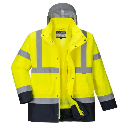 Hi-Vis 4 az 1-ben Contrast Traffic kabát 