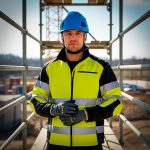 Magasban végzett munkához használt Sallet védősisak kék színű