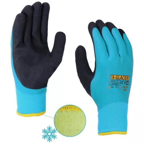  Akril szigetelés kesztyű dupla lateX bevonatos X-glacier, méret. 10