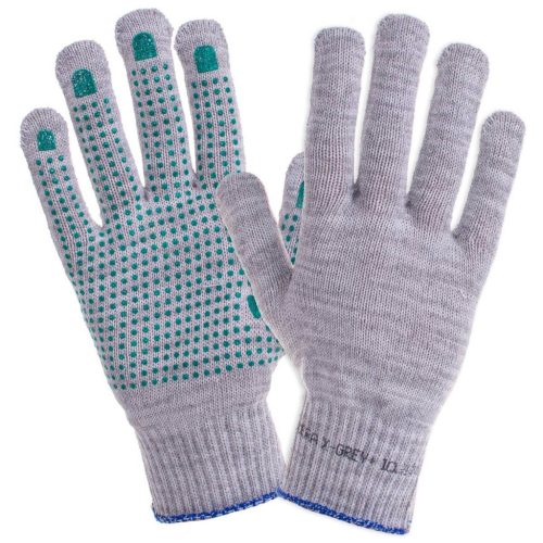  Pamut és poliészter védőkesztyű x-gray plusz pontozással, 8-as, méret